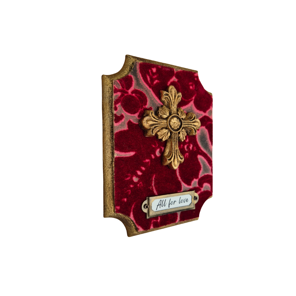 Velvet Crucifix Wall Plaque