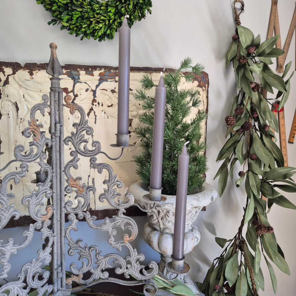 Taper Candles Stone in Candelabra