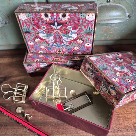 William Morris Strawberry Thief | Small Tin