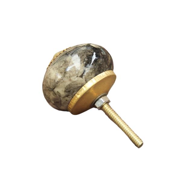 Earth Marble Ceramic Knob