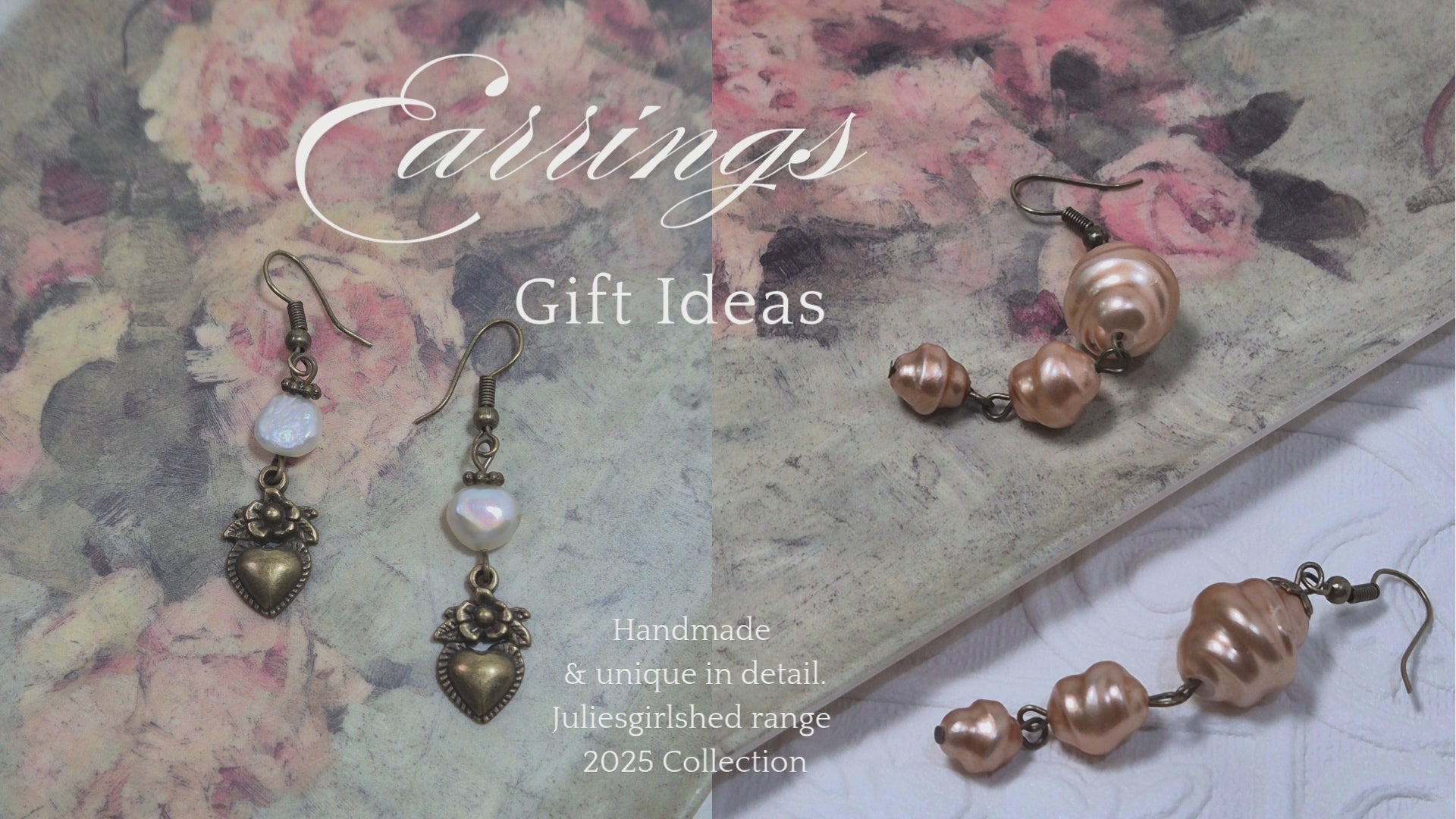 Load video: Collection of handmade earrings
