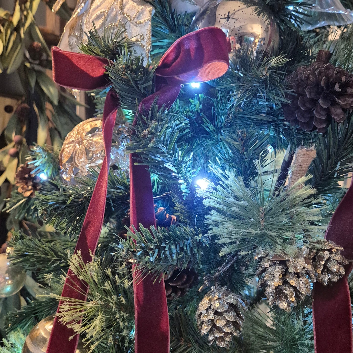 Burgundy Wide Velvet Ribbon