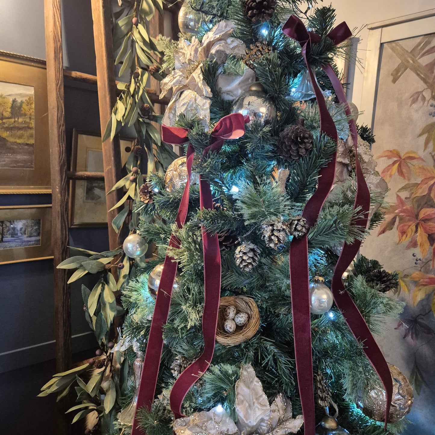 Burgundy Wide Velvet Ribbon