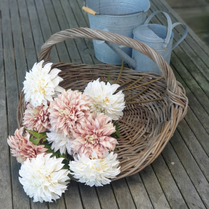 cane flower basket