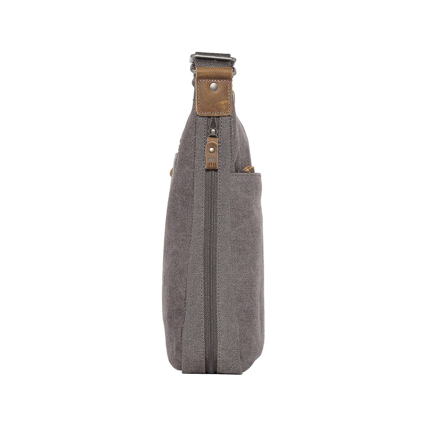 Classic Small Zip Top Shoulder Bag | Charcoal