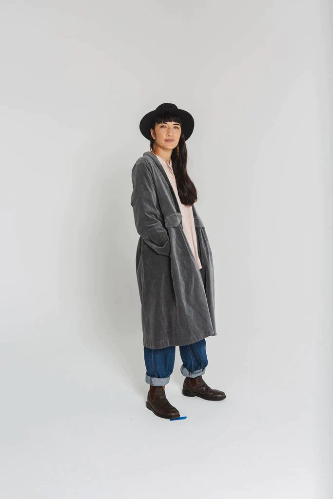 Frederic Italian Velvet Coat | Petrol