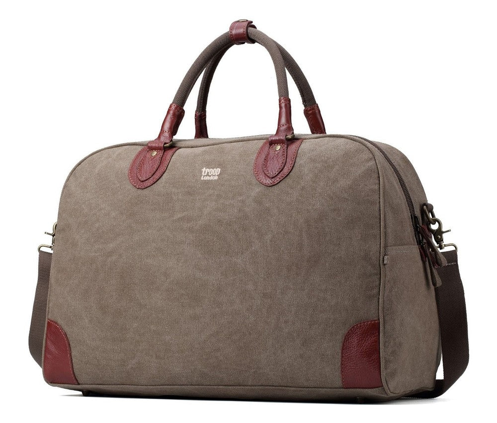 Troop Canvas Overnight Holdall Bag | Brown