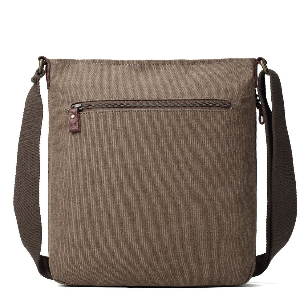Classic Small Zip Top Shoulder Bag | Brown