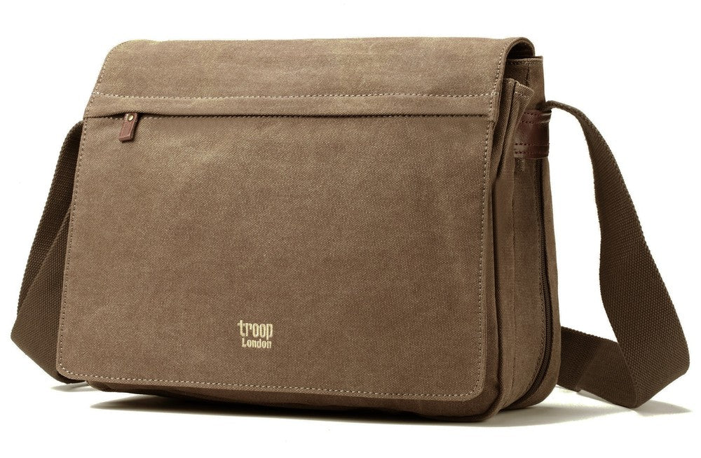 Classic Flap Front Messenger Small | Brown